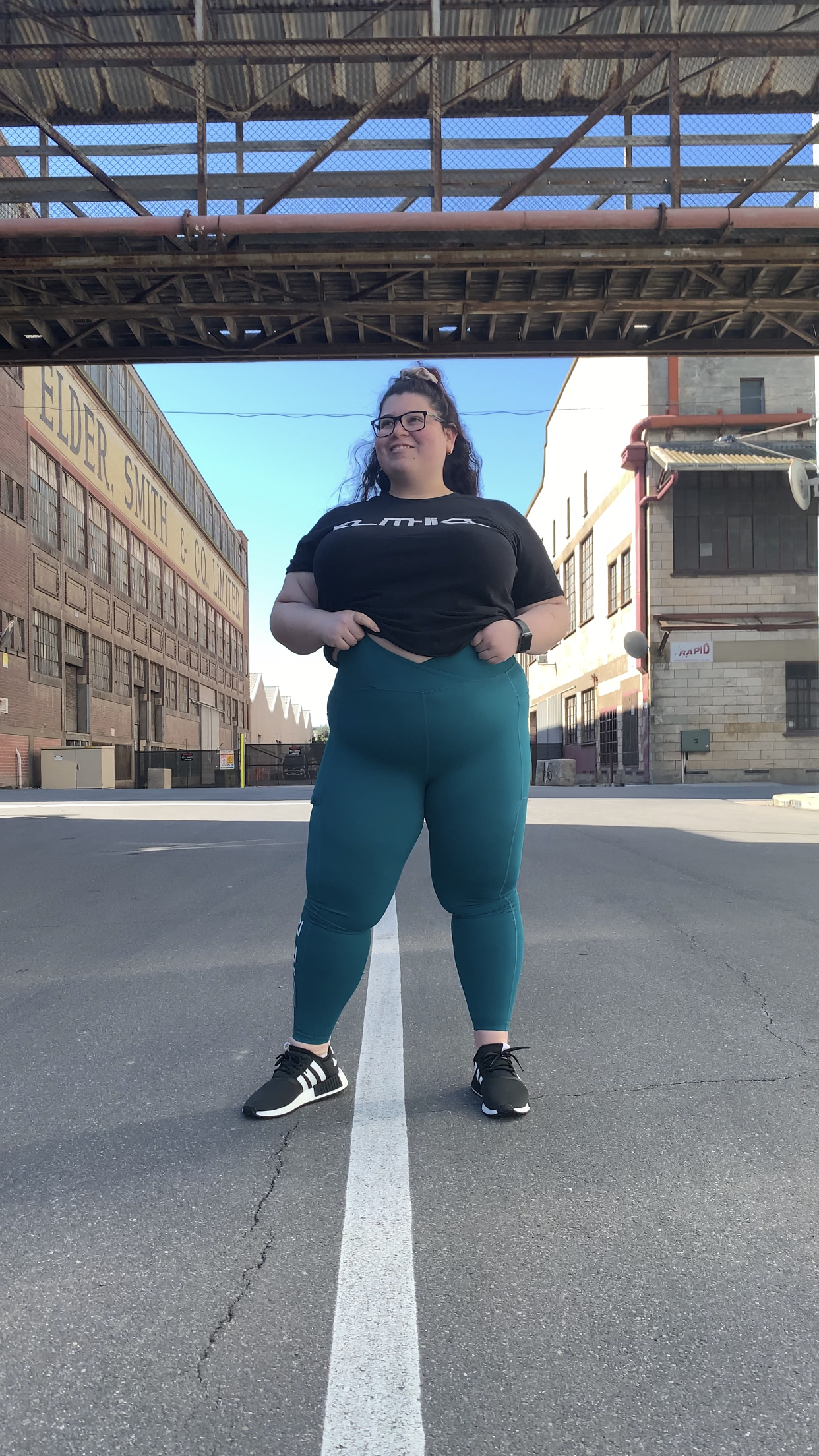 Dark teal pocket leggings